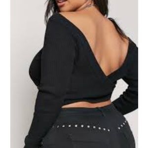 ⚠️LAST CHANCE SALE‼️
 surplice back crop sweater